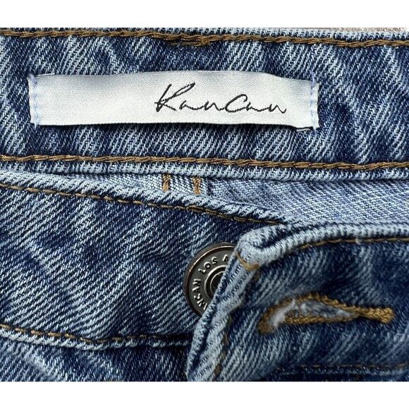 KanCan Women's Estilo Jeans‎ SZ 28 Denim Mid Rise cropped Leg Distressed Raw Hem - Picture 8 of 9